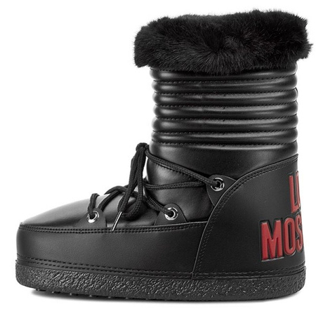 LOVE MOSCHINO Damen Women Schuhe Shoes Schneeschuhe Black MoonBoot Made in ITALY