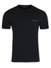 EMPORIO ARMANI Herren Men T-Shirt 2er Pack 2 Stück Figurbetont Schwarz Blau