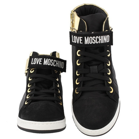 LOVE MOSCHINO JA15033G90IM190A Damen Women Schuhe Shoes High Top Sneaker Schwarz