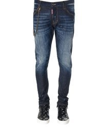 DSQUARED² Sexy Twist Jean Herren Men Jeans Hose Made in Italy Denim Blau