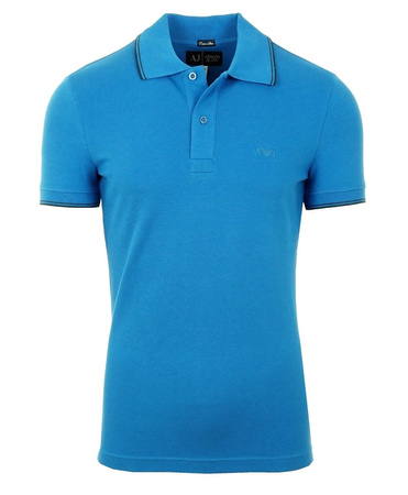 ARMANI JEANS Herren Men Polo T-Shirt Poloshirt Blau Blue Extra Slim