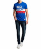 SUPERDRY M10MX036 Herren Men T-Shirt Mazarine Blue Velodrome Tour Blau Logo