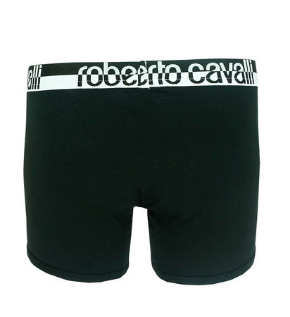 ROBERTO CAVALLI Herren Men Boxershorts 2er-Pack Doppelpack Bi-Pack Schwarz Black