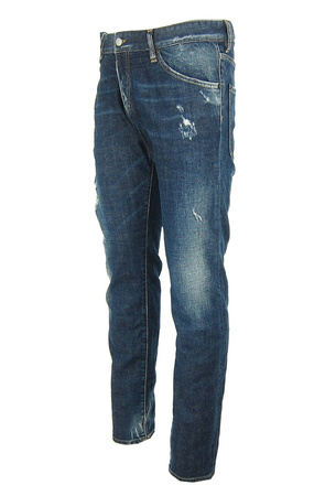 DSQUARED² S74LB0027 Herren Men Clement Jeans Hose Denim Blau Blue Made in Italy