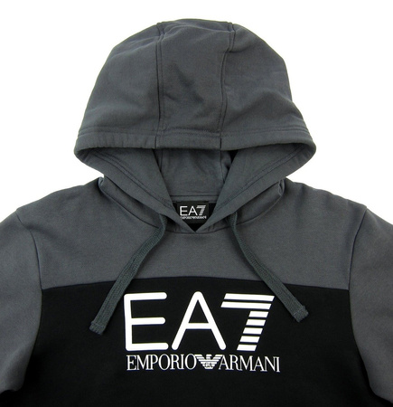 EMPORIO ARMANI EA7 6YPM98 Herren Men Kapuzenpullover Hoodie Sweatshirt Schwarz