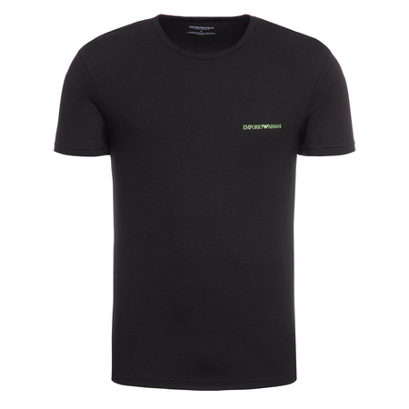 EMPORIO ARMANI Herren Men T-Shirt 2er Pack 2 Stück Figurbetont Schwarz