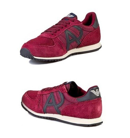 ARMANI JEANS AJ Z6524 26 C.NG Herren Men Sneaker Sportschuhe Shoes Bordo Logo