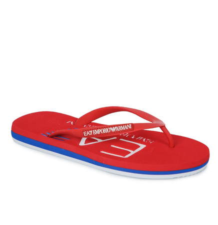 EMPORIO ARMANI EA7 Herren Men Flip Flops Zehentrenner Sandals Rot