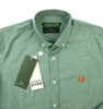 FRED PERRY Herren Men Hemd Shirt Grün Green Made in Italy