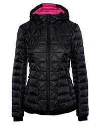 EMPORIO ARMANI EA7 Damen Women Stepp Ski Jacke Jacket Kapuze Schwarz