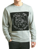 DIESEL S-Samuel Herren Men Pullover Sweatshirt Indianer Kopf Grau Grey