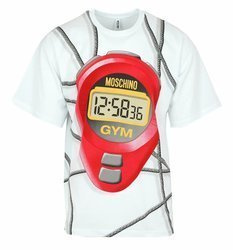 MOSCHINO Herren Men T-Shirt Kurzarm Weiß White Oversized Look