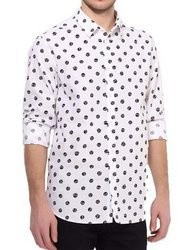 LOVE MOSCHINO Herren Men Hemd Shirt Langarm Longsleeve Logomuster Weiß