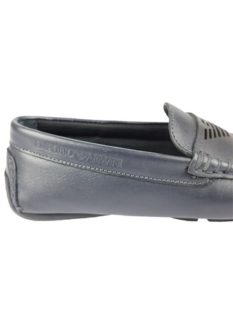 Emporio Armani Herren Men Mokassin Halbschuhe Shoes Dunkelblau Navy