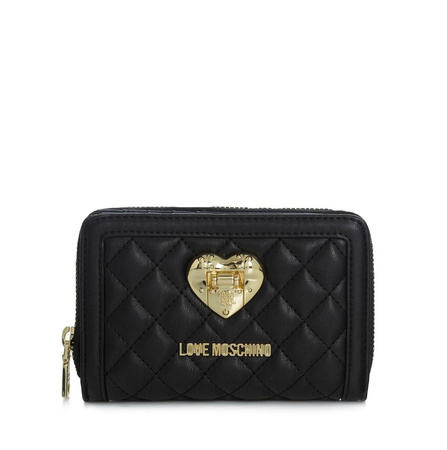 LOVE MOSCHINO Damen Women Portemonnaie Geldbörse Wallet Schwarz Gesteppt