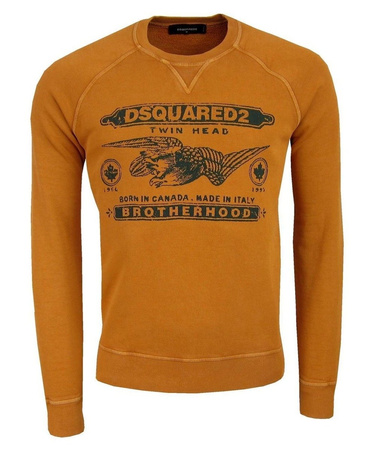 DSQUARED2 S71GU0111 Herren Men Pullover Sweatshirt Orange Made in Italy 