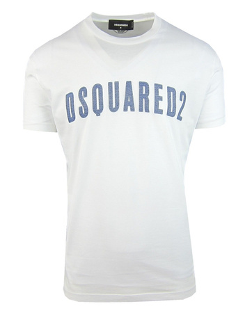 DSQUARED2 S74GD0211 Herren Men T-Shirt Kurzarm Weiß White Made in Italy