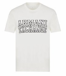 ARMANI EXCHANGE Herren Men T-Shirt Kurzarm Logo Weiß