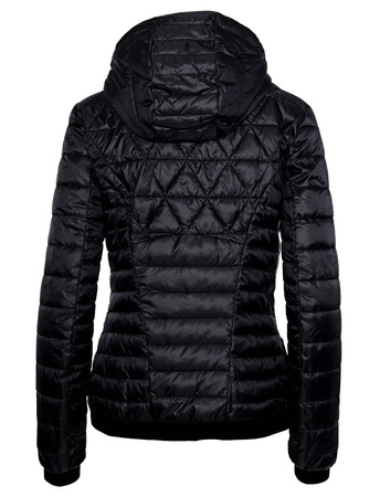 EMPORIO ARMANI EA7 Damen Women Stepp Ski Jacke Jacket Kapuze Schwarz 