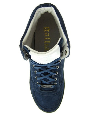 JOHN GALLIANO Herren Men Schuhe High Top Sneaker Shoes Leder Leather Dunkelblau