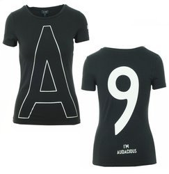 ARMANI JEANS C5H54 Damen Women T-Shirt Dunkelblau-Navy Zahl 9 Hinten