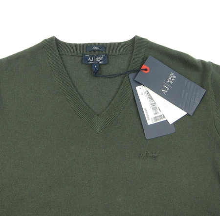 ARMANI JEANS 06W82 Herren Men Pullover Strick Sweat Dunkelgrün Dark Green ,Slim,