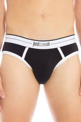 JUST CAVALLI Herren Men Unterwäsche Briefs Slips Unterhose Schwarz