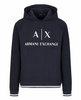 ARMANI EXCHANGE AIX Herren Men Kapuzenpullover Hoodie Sweatshirt Dunkelblau Navy