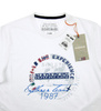 Napapijri Smu Streif Herren Men Langarm T-Shirt Longsleeve Weiß White