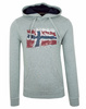 NAPAPIJRI Baltim Herren Men Kapuzenpullover Hoodie Sweat Med Grey Mel Grau Warm