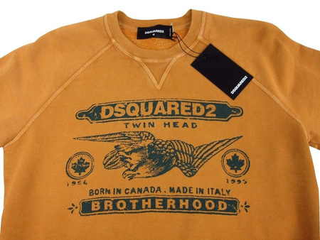 DSQUARED2 S71GU0111 Herren Men Pullover Sweatshirt Orange Made in Italy 