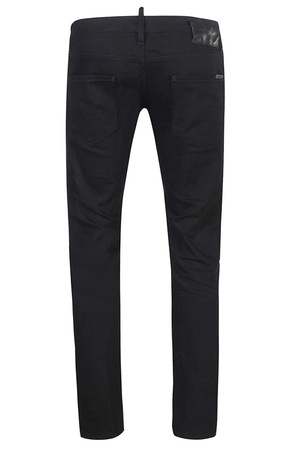 DSQUARED² Regular Clement Jean Herren Men Jeans Hose Made in Italy Schwarz Black