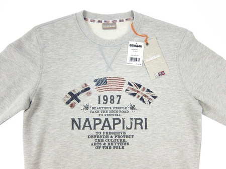 NAPAPIJRI Smu Ballo Sweat N0YFMI795 Grau Grey Herren Men Pullover