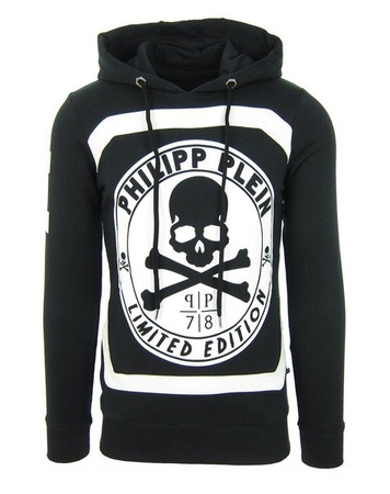 PHILIPP PLEIN "the boss" Herren Men Luxury Kapuzenpullover Hoodie Schwarz Black