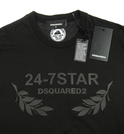DSQUARED2 S74GD0232 Herren Men T-Shirt Schwarz Black Made in Italy