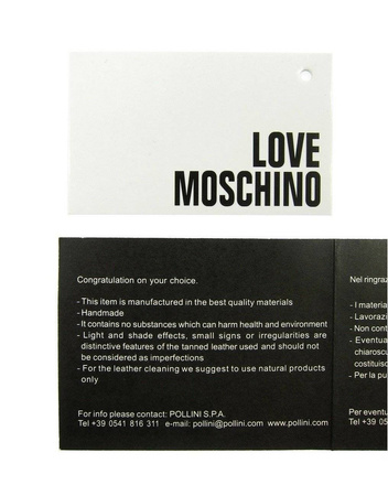 LOVE MOSCHINO Damen Women Portemonnaie Geldbörse Wallet Schwarz Gesteppt