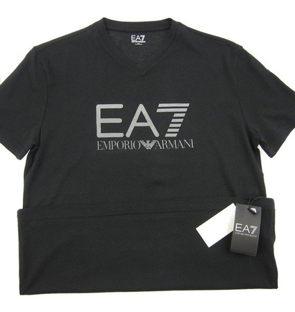 EMPORIO ARMANI EA7 273205 5P237 Herren Men T-Shirt Kurzarm Logo Schwarz Black