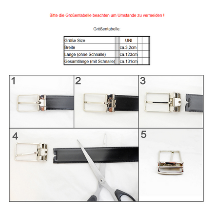 EMPORIO ARMANI Herren Belt Wendegürtel Gürtel Leder Schwarz/Braun Made in Italy