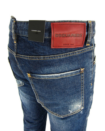 DSQUARED² S74LB0027 Herren Men Clement Jeans Hose Denim Blau Blue Made in Italy
