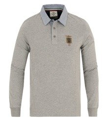 AERONAUTICA MILITARE Herren Men Poloshirt Langarm Longsleeve Sweat Grau Grey