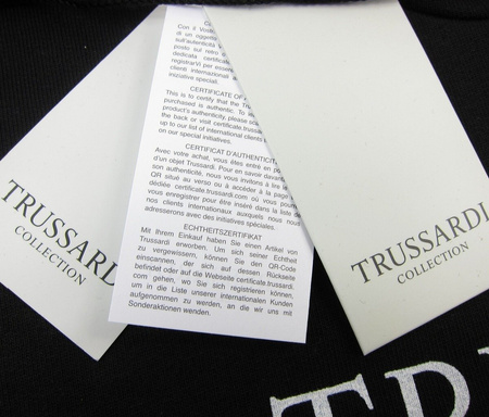 TRUSSARDI Herren Men Kapuzenpullover Hoodie Sweatshirt Schwarz Made in Italy 