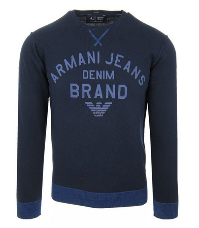 ARMANI JEANS 76W10 Herren Men Pullover Strick Sweat Dunkelblau Navy Dark Blue