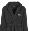 EA7 EMPORIO ARMANI Herren Men Bademantel Bathrobe mit Kapuze Anthracite