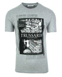 TRUSSARDI Collection Contrada Herren Men T-Shirt Kurzarm Grau Grey