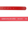 ARMANI JEANS AJ Damen Women Gürtel Belt Leder Leather Made in Italy Rot Red