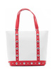 LOVE MOSCHINO JC406PP11LF110B Damen Women Shopper Bag Tasche Weiß White Rot Red
