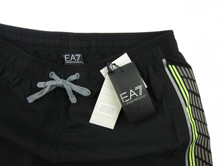 EMPORIO ARMANI EA7 5A722 Herren Men Badeshorts Kurz Hose Badehose Schwarz Black