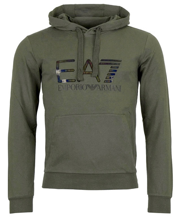 EMPORIO ARMANI EA7 Herren Men Kapuzenpullover Hoodie Sweatshirt SLIM FIT Grün