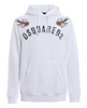 DSQUARED2 S71GU0174 Herren Men Kapuzenpullover Hoodie Weiß White Made in Italy 