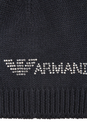 ARMANI JEANS Damen Women Winter Mütze Haube Hat Beanie Dunkelblau Navy